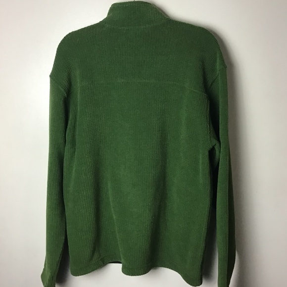 Orvis Trout Bum green textured fleece full zip jacket. Medium - Picture 3 of 3